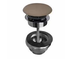 [631417] Донный клапан Kerasan клик-клак, универсальный, крышка керамика, цвет bruno matt брюнет, 923388 +6980 ₽