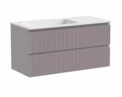 [641137] Тумба под раковину Sancos Snob R 100 см подвесная, левая, Doha Soft, SNR100LSM +23500 ₽