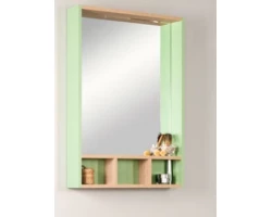 [113311] Зеркальный шкаф Акватон Йорк 60 салатовый/дуб сонома +5231 ₽