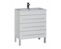 [243960] Тумба под раковину Aquanet Верона 75 напольная (3 ящика) 00178254, цвет белый +25012 ₽