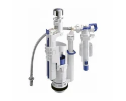 [293640] Механизм слива Kerasan одинарный для низкого бачка, без трубы без подводки, цвет хром +5017 ₽