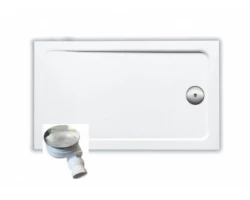 [302482] Поддон Jacob Delafon Flight, 90 x 80 см, с антискользящим покрытием, белый, E62461-F-00 + сифон, диаметр 90 мм, E78161- +37341 ₽