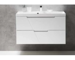 [306513] Тумба под раковину BelBagno Vittoria-1000-2C-SO-BL 100 см подвесная, цвет белый глянцевый +42366 ₽