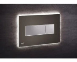 [313956] Кнопка управления AlcaPlast M1473 - AEZ110 с цветной пластиной, светящаяся кнопка коричневая, свет белый +29641 ₽