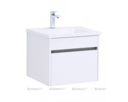 [336176] Тумба под раковину Aquanet Токио 48 00236915 (подвесная, 1 ящик), цвет белый +15510 ₽