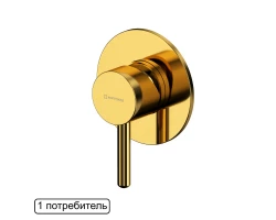Смеситель скрытого монтажа на 1 потребитель WHITECROSS Y Y1245GL (золото) +10736 ₽