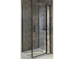 [420743] Душевая дверь Jacob Delafon Contra, 80 х 200 см, стекло прозрачное, профиль чёрный, E22T81-BL +31300 ₽