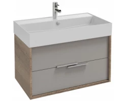 [451919] Тумба под раковину Jacob Delafon Vivienne 80 см, корпус дуб табак, фасад серый титан матовый, ручки хром, EB1507-E52-M5 +72570 ₽