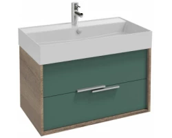 [456607] Тумба под раковину Jacob Delafon Vivienne 80 см, корпус дуб табак, фасад эвкалипт сатин, ручки хром, EB1507-E52-S49 +72570 ₽