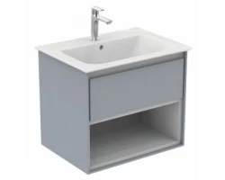 [461095] Тумба под раковину Ideal Standard Connect Air 60 см, подвесная, светло-серый глянцевый, белый матовый, E0826EQ +71391 ₽