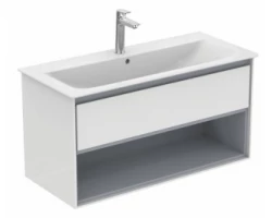 [461263] Тумба под раковину Ideal Standard Connect Air 100 см, подвесная, белый глянцевый, светло-серый матовый, E0828KN +87473 ₽