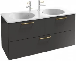 [463011] Тумба под раковину Jacob Delafon Odeon Rive Gauche 120 см, цвет серый антрацит, ручки золотые, EB2545-R8-N14 +105700 ₽