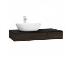 [481931] Тумба под раковину Vitra Origin 90 см, подвесная, темный вяз, чаша слева/справа 65674/65677 +72990 ₽