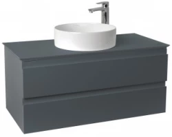 [499555] Тумба со столешницей под раковину Jacob Delafon Madeleine, 100 см, со светодиодной подсветкой, серый матовый лак, EB208 +63250 ₽