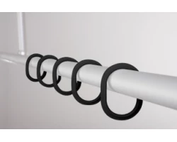 [517927] Кольца для карниза Ridder Wien, полипропилен, комплект 12 шт.,черный, 49310 +581 ₽