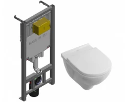 [548987] Инсталляция Jacob Delafon E29025-NF c унитазом Villeroy&Boch O.novo 5660H101, подвесной, сиденье микролифт, комплект Sa +46870 ₽