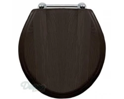 [136299] Крышка-сиденье Devon&Devon IBSEWENROCR массив дуба темного цвета, хром +36997 ₽