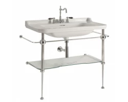 [155800] Металлическая структура Kerasan Waldorf 9196K1cr для раковины 100 см, со стеклянной полочкой, цвет хром +95862 ₽