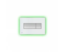 [313946] Кнопка управления AlcaPlast M1470-AEZ112 с цветной пластиной, светящаяся кнопка белая, свет зеленый +29641 ₽