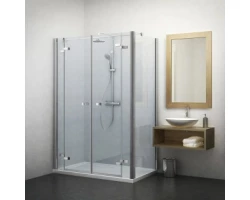 [319492] Душевой уголок Roth Elegant Line 110 х 80 см двустворчатый с неподвижной стенкой, стекло прозрачное +111079 ₽