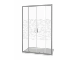 [332574] Душевая дверь в нишу Good Door Infinity WTW-TD-170-W-CH 170 х 185 см, ИН00066, стекло прозрачное с рисунком Волна, хром +29890 ₽
