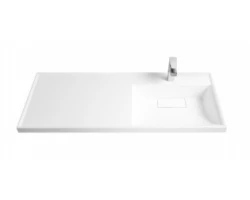 [337259] Раковина Акватон Лондри 120 см, 1A72243KLH010, искусственный камень, белый, правая +13260 ₽