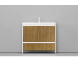 [338482] Тумба под раковину Velvex tnKLA.90.2D.1Y-617.216 напольная, 2 дверцы, белый/шатанэ +20797 ₽