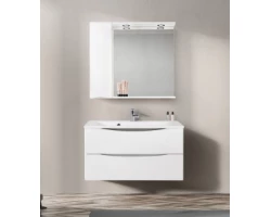 [346165] Зеркальный шкаф BelBagno Marino MARINO-SPC-900/750-1A-BL-P-L/R, 90 х 75 см, с LED-подсветкой, Bianco Lucido - белый гля +13940 ₽