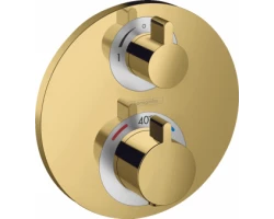[400979] Смеситель Hansgrohe Ecostat S для душа с термостатом, золото, 15758990 +82220 ₽