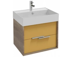 [452599] Тумба под раковину Jacob Delafon Vivienne 60 см, корпус дуб табак, фасад императорский жёлтый матовый, без ручек, EB158 +60740 ₽