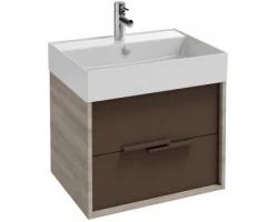 [452971] Тумба под раковину Jacob Delafon Vivienne 60 см, корпус серый дуб, фасад светло-коричневый сатин, без ручек, EB1583-E71 +60740 ₽