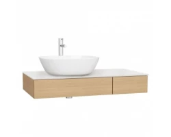[481939] Тумба под раковину Vitra Origin 90 см, подвесная, дуб, чаша слева/справа 65675/65678 +72990 ₽