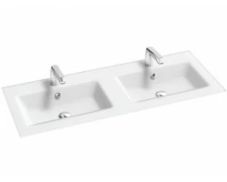 [549319] Раковина CeramaLux 59 x 40 см, врезная сверху, без перелива, с донным клапаном, белый, 5006B +20660 ₽