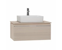 [528463] Тумба под раковину Vitra 80 см, подвесная, цвет бежевый дуб, 53774 +92890 ₽