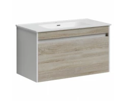 [549939] Тумба под раковину Sancos Smart 90, подвесная, дуб бардолино/белый глянец, SM90E +22900 ₽