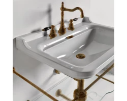 [155829] Металлическая структура Kerasan Waldorf 9196K3br для раковины 100 см, со стеклянной полочкой, цвет бронза +129126 ₽