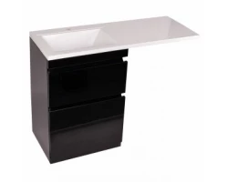[303298] Тумба под раковину Style Line Даймонд 120 СС-00000560 Люкс Plus, 120 см, напольная, черная +21643 ₽