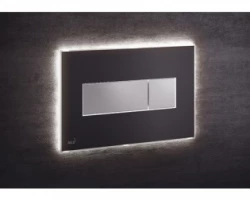 [313964] Кнопка управления AlcaPlast M1475 - AEZ110 с цветной пластиной, светящаяся кнопка черная матовая, свет белый +29641 ₽