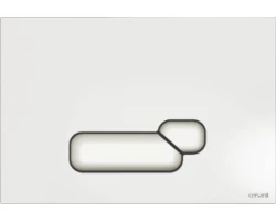 [321923] Смывная клавиша Cersanit Actis BU-ACT/Whg/Gl, белое глянцевое стекло +8990 ₽