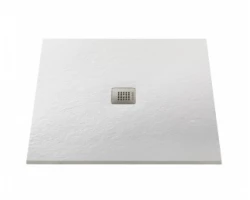 [332492] Поддон Acquabella Base 90 x 90 см квадратный, из искусственного мрамора с сифоном и решеткой, цвет белый +64440 ₽