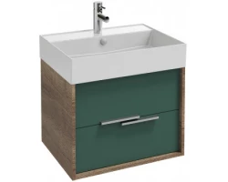 [440267] Тумба под раковину Jacob Delafon Vivienne 60 см, корпус дуб табак, фасад лак эвкалипт сатин, ручки хром, EB1506-E52-S49 +66260 ₽