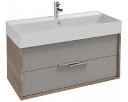 [452259] Тумба под раковину Jacob Delafon Vivienne 100 см, корпус дуб табак, фасад серый титан матовый, EB1585-E52-M54 +74930 ₽