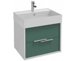 [453251] Тумба под раковину Jacob Delafon Vivienne 60 см, корпус белый глянцевый, фасад эвкалипт сатин, ручки хром, EB1506-N18-S +66260 ₽