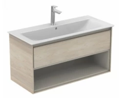 [461271] Тумба под раковину Ideal Standard Connect Air 100 см, подвесная, светло-коричневое дерево, светло-коричневый матовый, E +72755 ₽