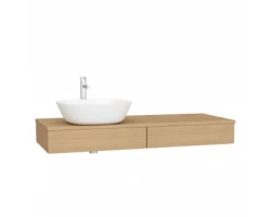[481979] Тумба под раковину Vitra Origin 120 см, подвесная, дуб, чаша слева/справа 65681/65684 +72990 ₽