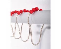 [519063] Кольца для карниза Ridder, сталь, комплект 12 шт., с красными шариками, 49566 +1643 ₽