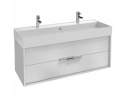 [615439] Тумба под раковину Jacob Delafon Vivienne 120 см, корпус белый блестящий, фасад белый блестящий, ручки хром, EB1669-J5- +42420 ₽