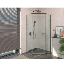 Душевой уголок BERGES SOLO T Black 1000х1000, BERGES
