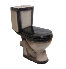 ЛИРА Унитаз-компакт наклон. вып., с арматурой, сиденьем, креплением, черный. ROSA