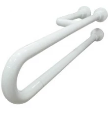 Поручень полукруглый неподвижный с тремя точками опоры 800 мм алюминий покрытый нейлоном, шт